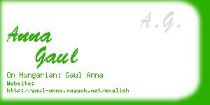 anna gaul business card